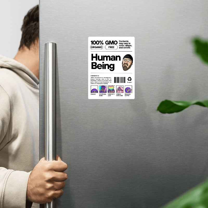 Human Label Magnet product image (2)