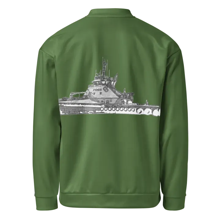 Foss Tugboat Sketch Green Bomber Jacket product image (1)