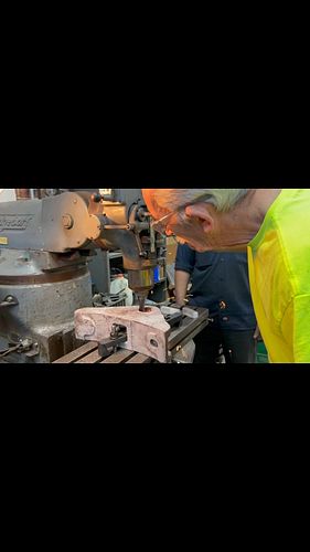 Removing a hardened bushing with a carbide end mill. #machineshop