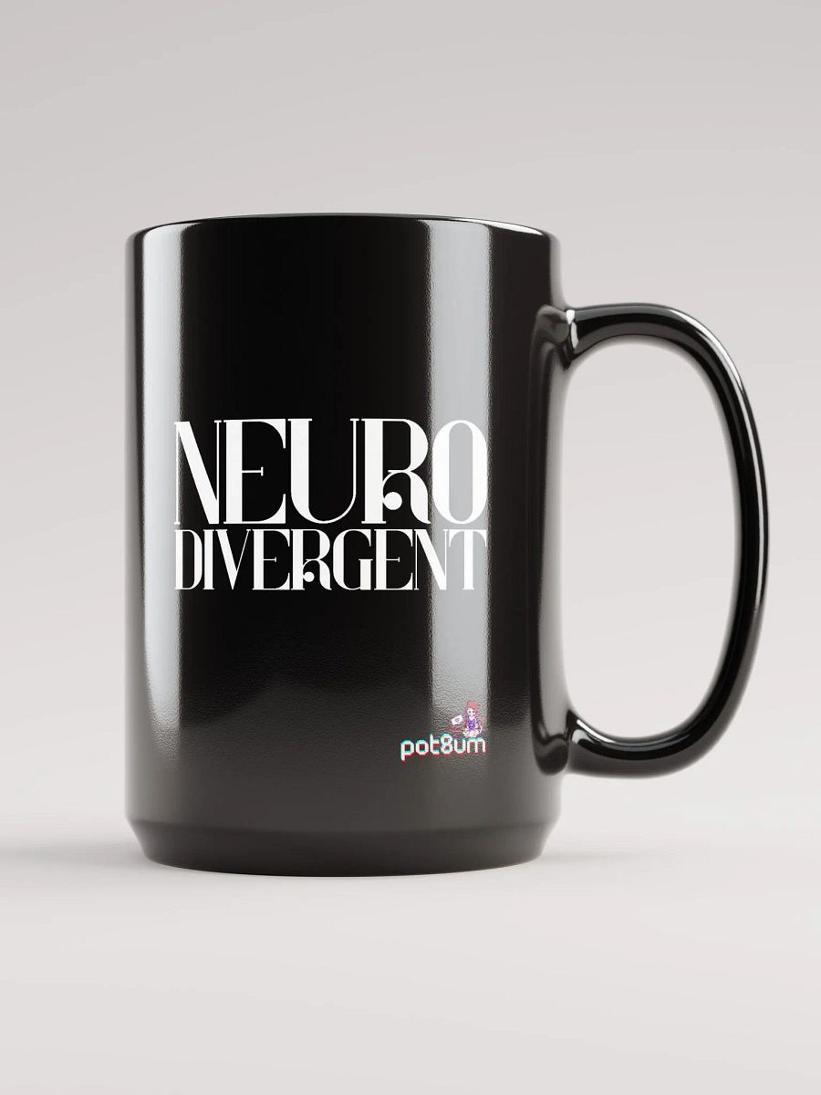 NEURODIVERGENT SKULL black glossy mug product image (5)