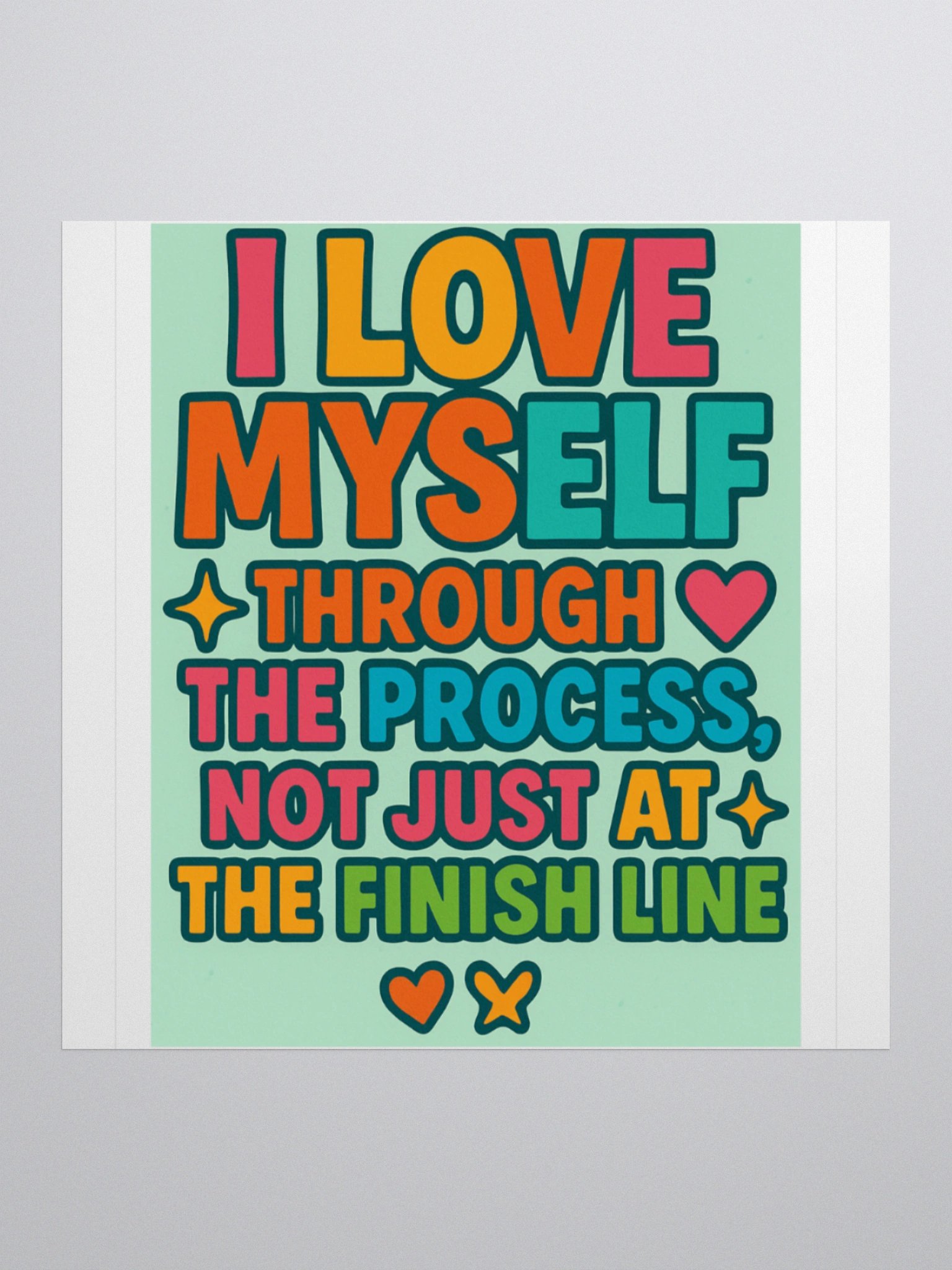 Self-Love Process Kiss Cut Stickers – Mental Health & Affirmation Stickers for Journals, Laptops & More product image (2)