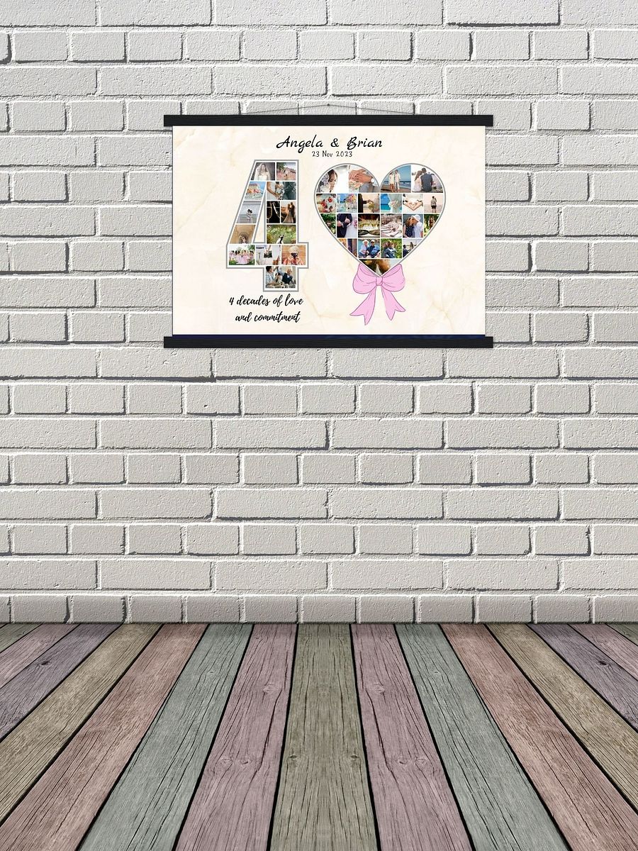 40 Year Wedding Anniversary Photo Collage Canva Template product image (6)