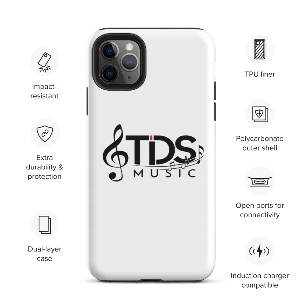 Tough Case for iPhone 11-16 with TDS Music Design - White product image (5)