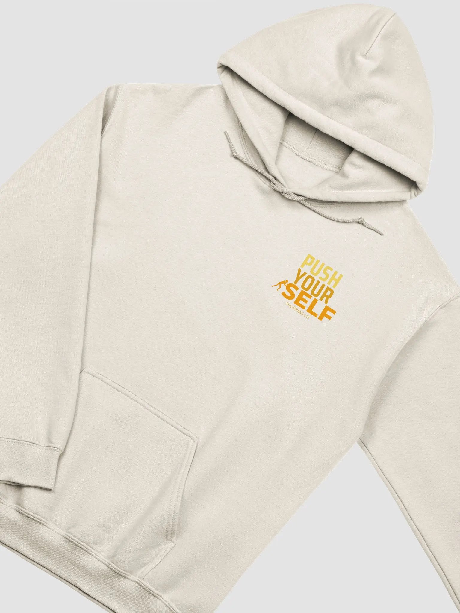 Gildan Classic Push Yourself Hoodie Beige_SC product image (2)