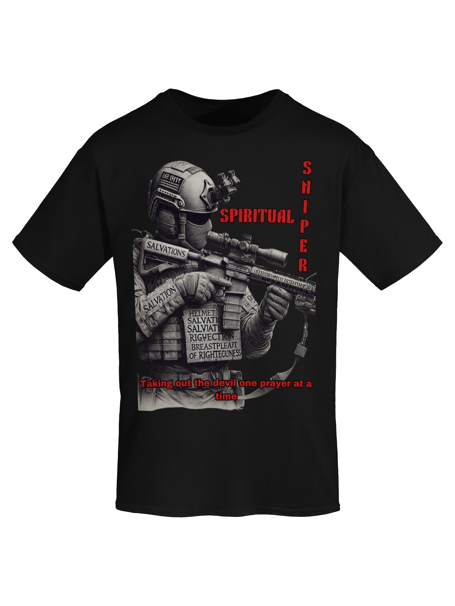 Spiritual Sniper Christian Faith Apparel Taking Out the Devil One Prayer at a Time Kingdom Warrior Design product image (21)