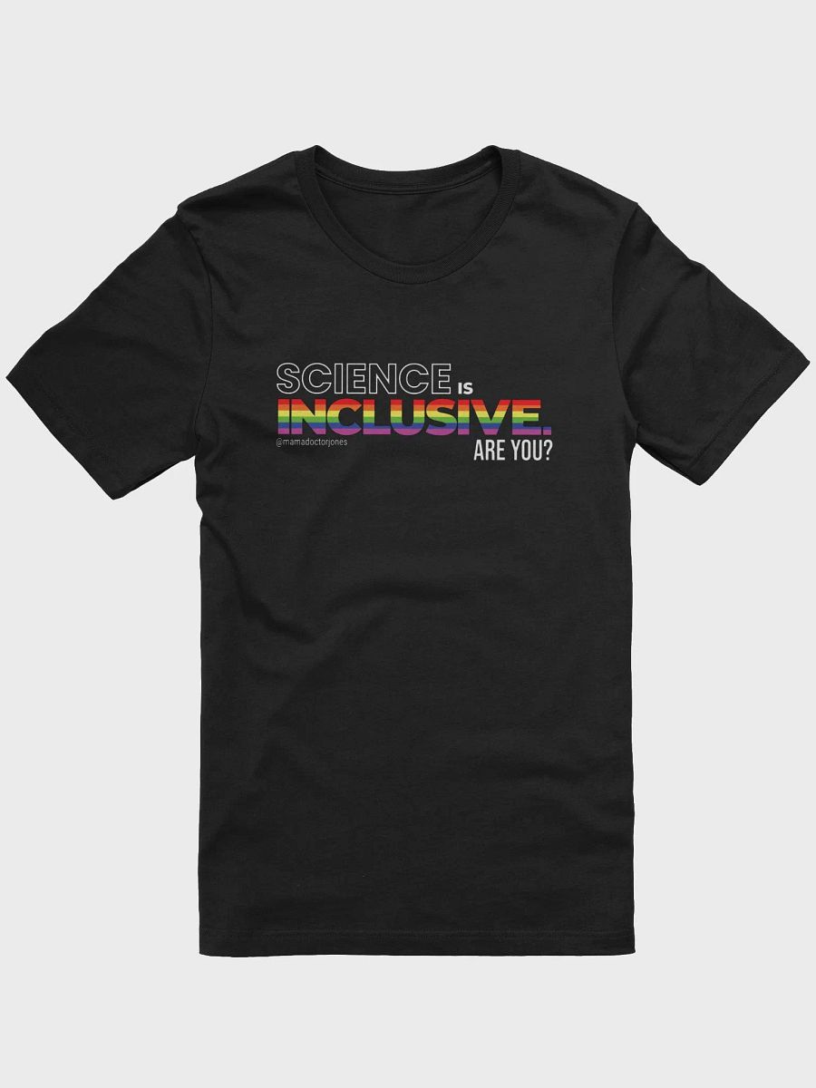 Science Is Inclusive Tee - Gay Pride - Black product image (1)
