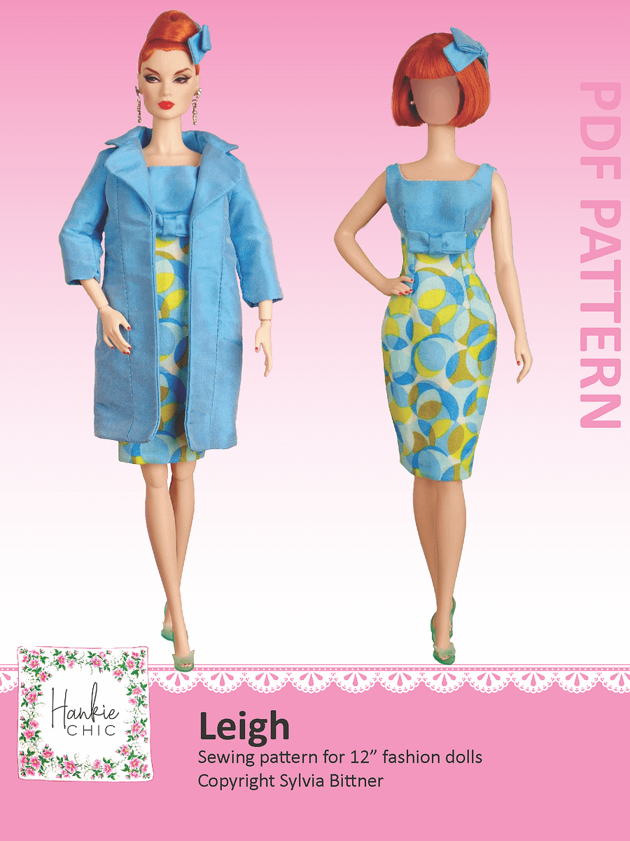 Leigh sewing pattern for 12" fashion dolls product image (1)