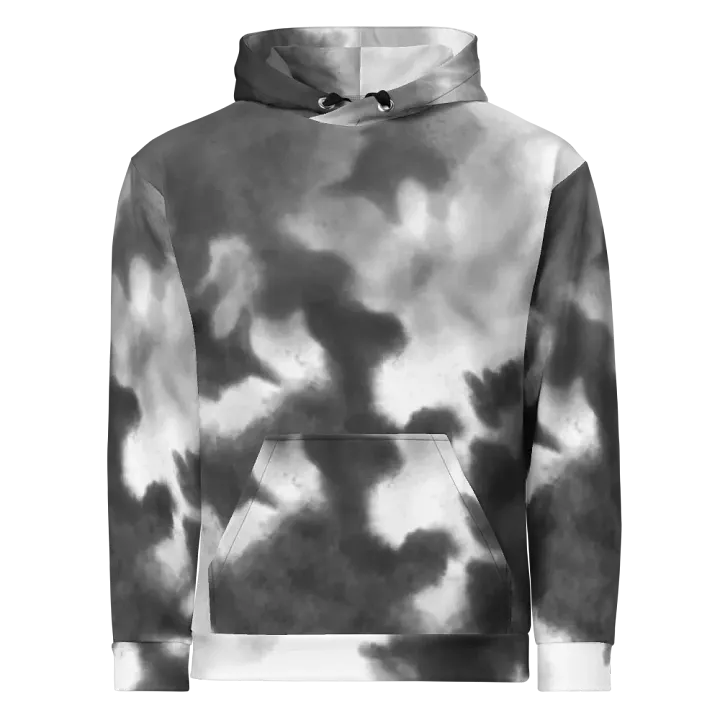 Black & White Tie-Dye Hoodie – Soft, Sporty, & Eco-Friendly product image (1)