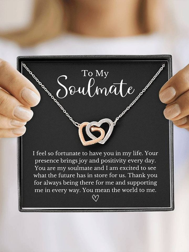 Soulmate Interlocking Heart Necklace - You Mean The World To Me product image (1)