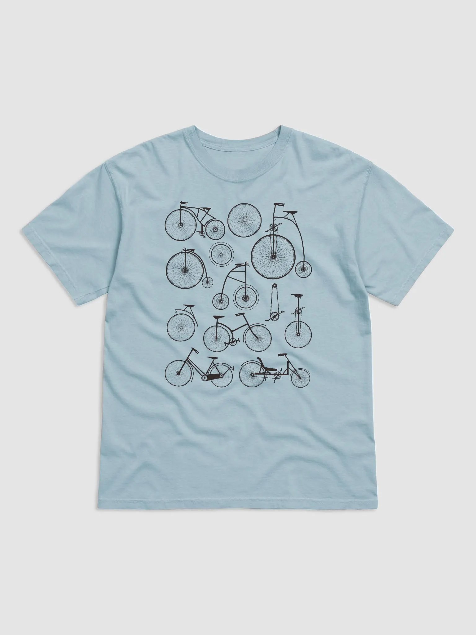 Vintage Bicycles T-Shirt | Vintage-Style Dark and Light Academia Shirt for Cyclists and Bicycle Lovers product image (7)