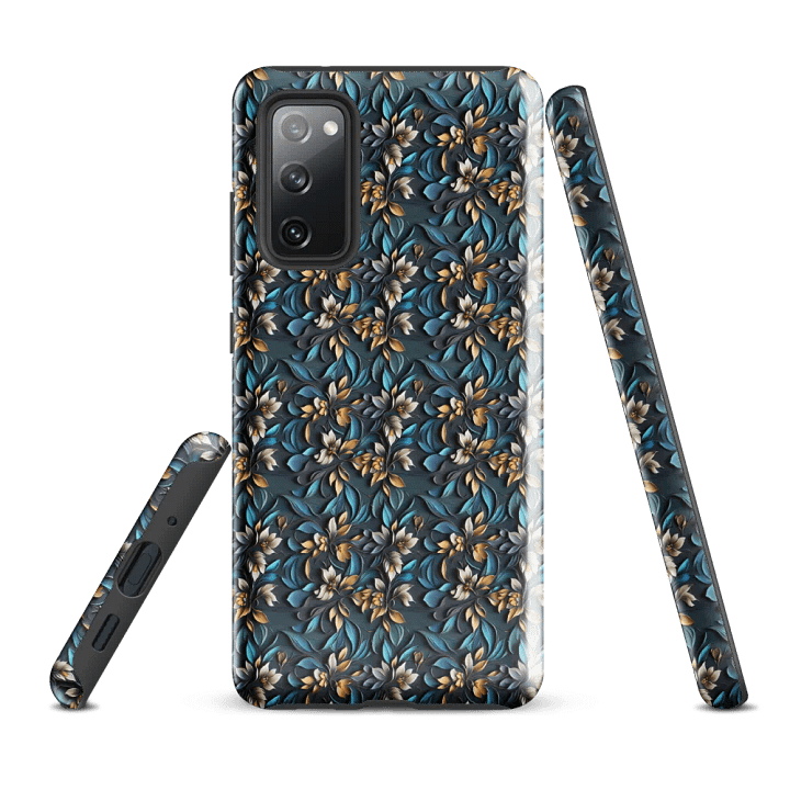 Tough Phone Case for Samsung® - Floral Pattern with a Sculpted Appearance product image (1)