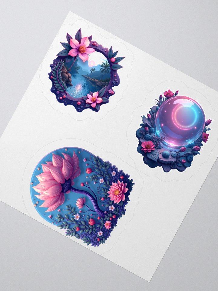 Retro Fantasy Flora Sticker Set product image (6)