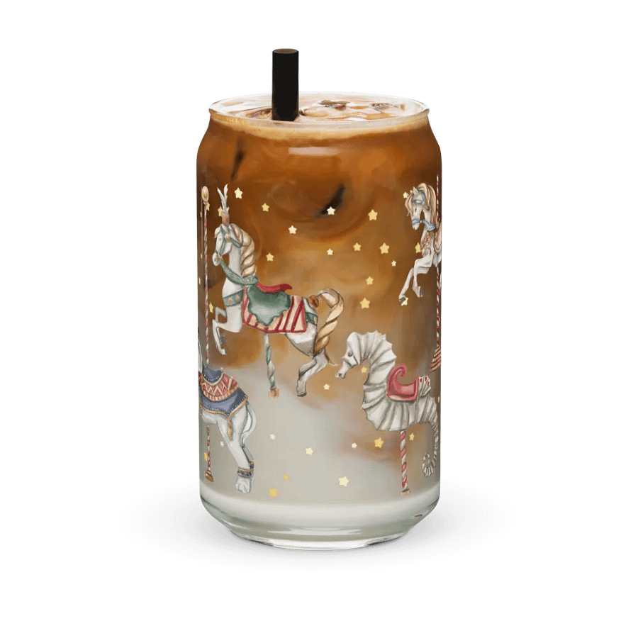 Midnight Circus Carousel Glass Can | 16oz – Unique & Stylish Drinkware product image (6)