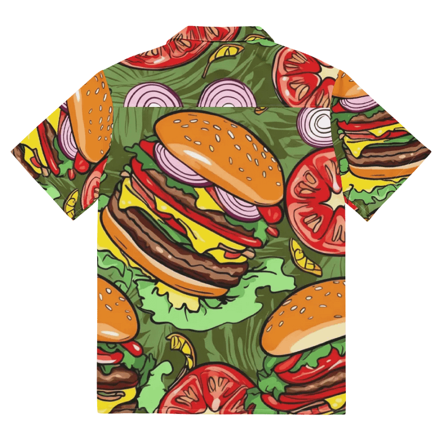 Hamburger BBQ Bliss Hawaiian Shirt product image (11)
