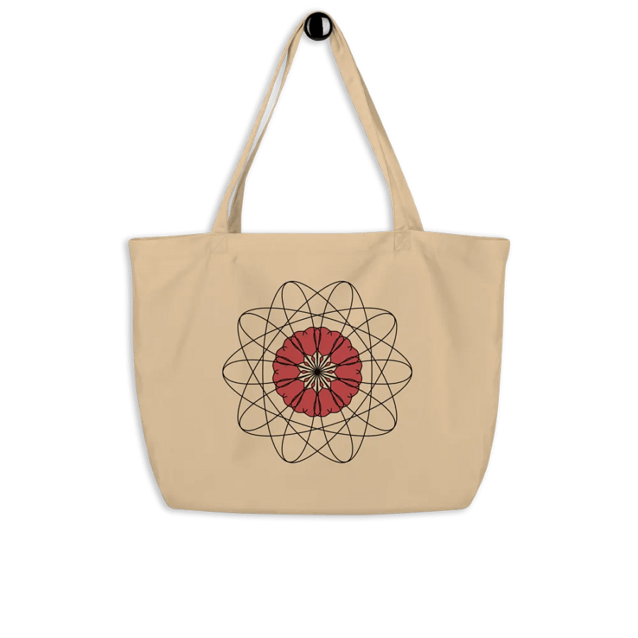 Floral Geometric Symmetry Flower Pattern Tote Bag product image (8)