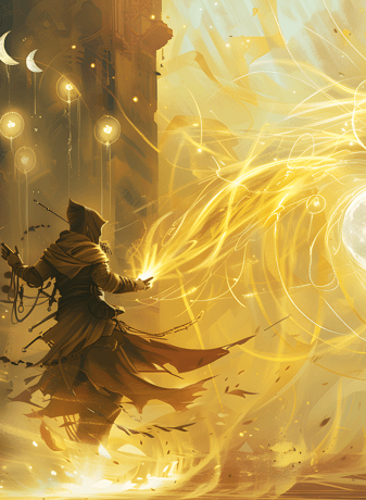 Veil of Shadows The Enigmatic Guardian of the Golden Moon product image (2)
