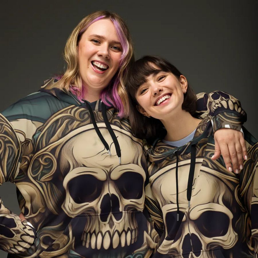 Gothic Melting Skulls Unisex Hoodie product image (11)