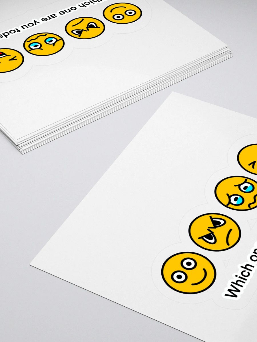 Emoji Mood Kiss Cut Stickers product image (11)
