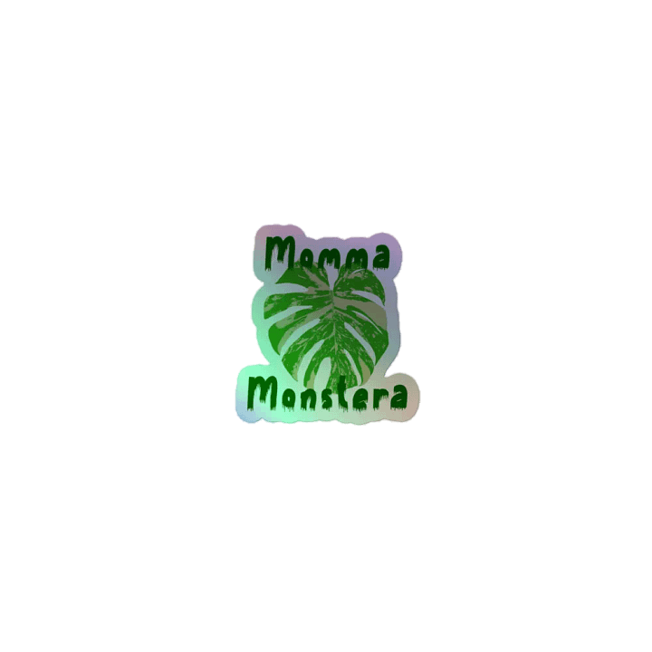 Momma Monstera Holographic Sticker Sheet product image (1)