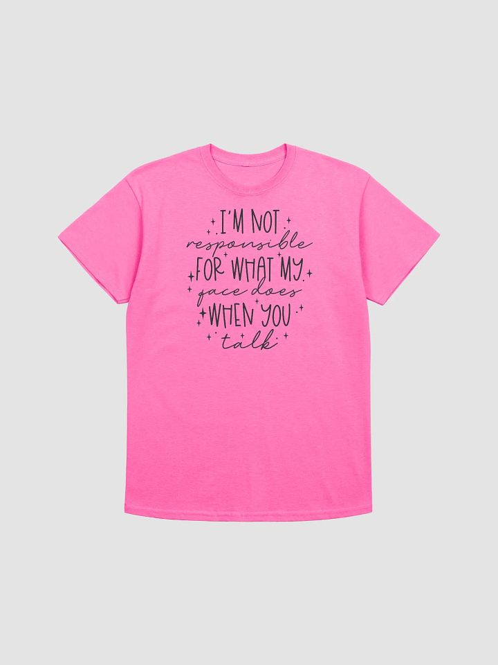 Facial Expression Unleashed Tee: Beware, Words May Cause Reactions! product image (2)