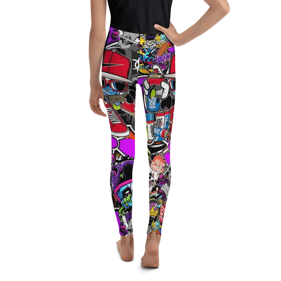 Kids Leggings – Graffiti Style Print for Urban & Trendy Fashion product image (7)