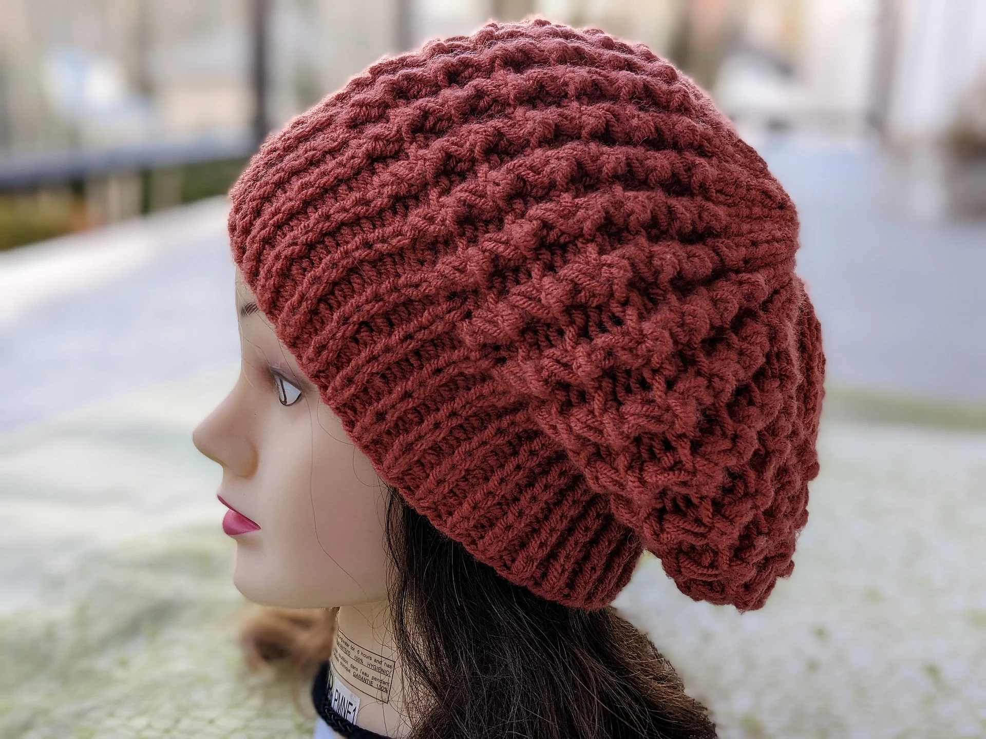 Flat Knit Beret Hat Pattern product image (5)