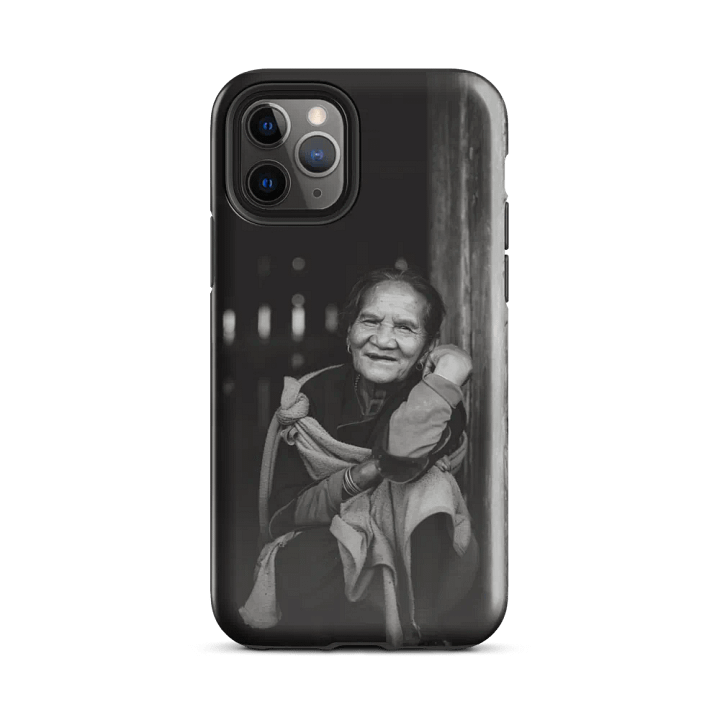Chic Black and White Phone Case Featuring an Elderly Woman product image (27)