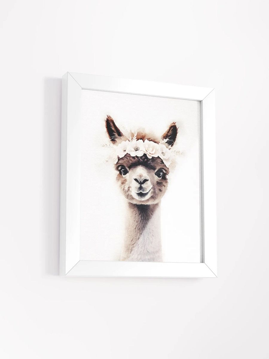 Floral Llama Framed Poster product image (54)