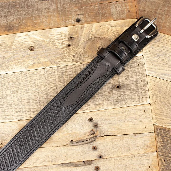 Amish Handmade Basketweave Embossed Ranger Belt - Yoder Leather product image (2)