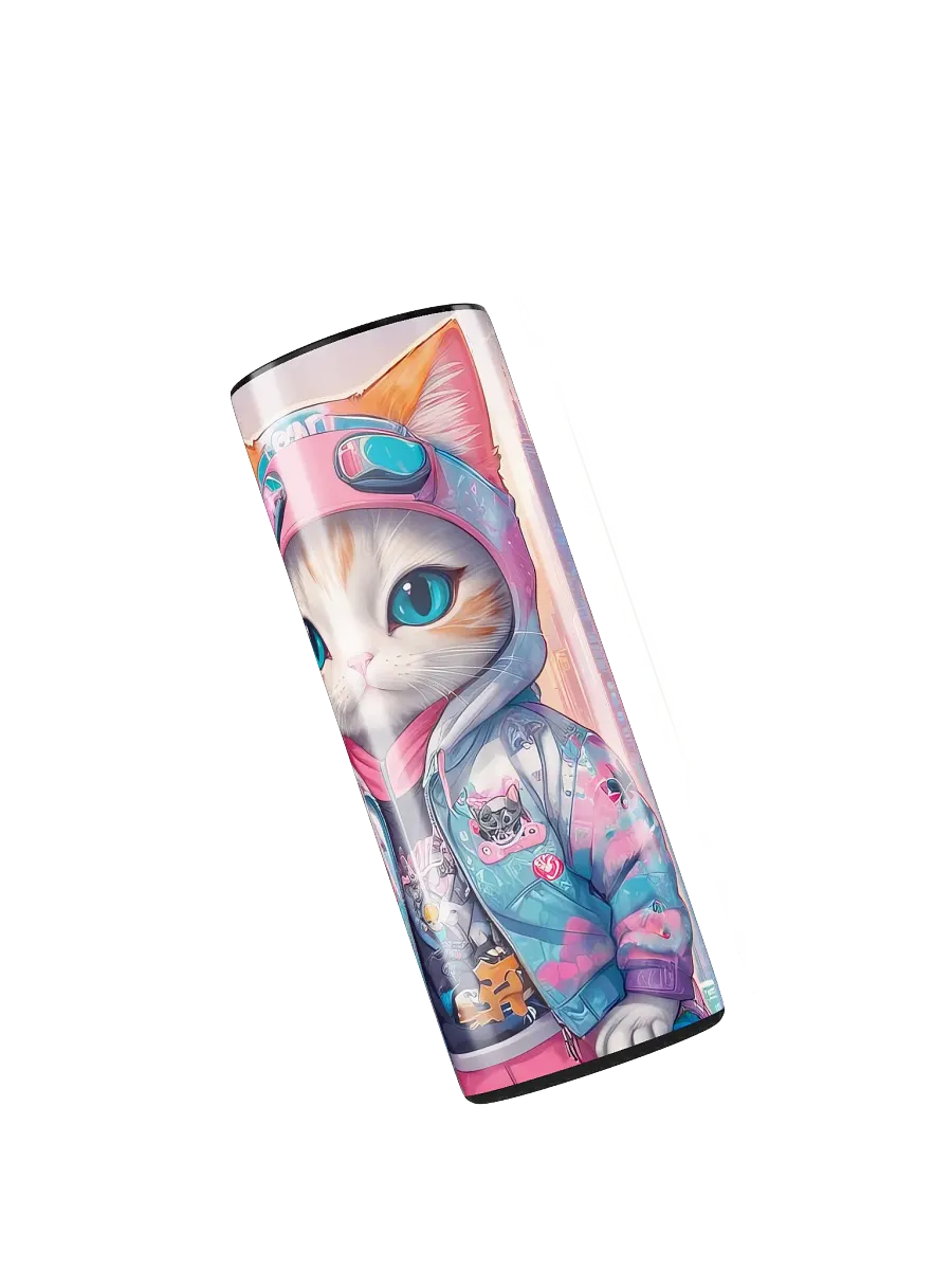 Cute City Kitty Cat 20 oz Skinny Stainless Steel Tumbler - v1 product image (4)