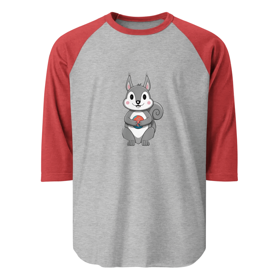 Cute Squirrel Holding Cosmic Orb Raglan Tee product image (1)