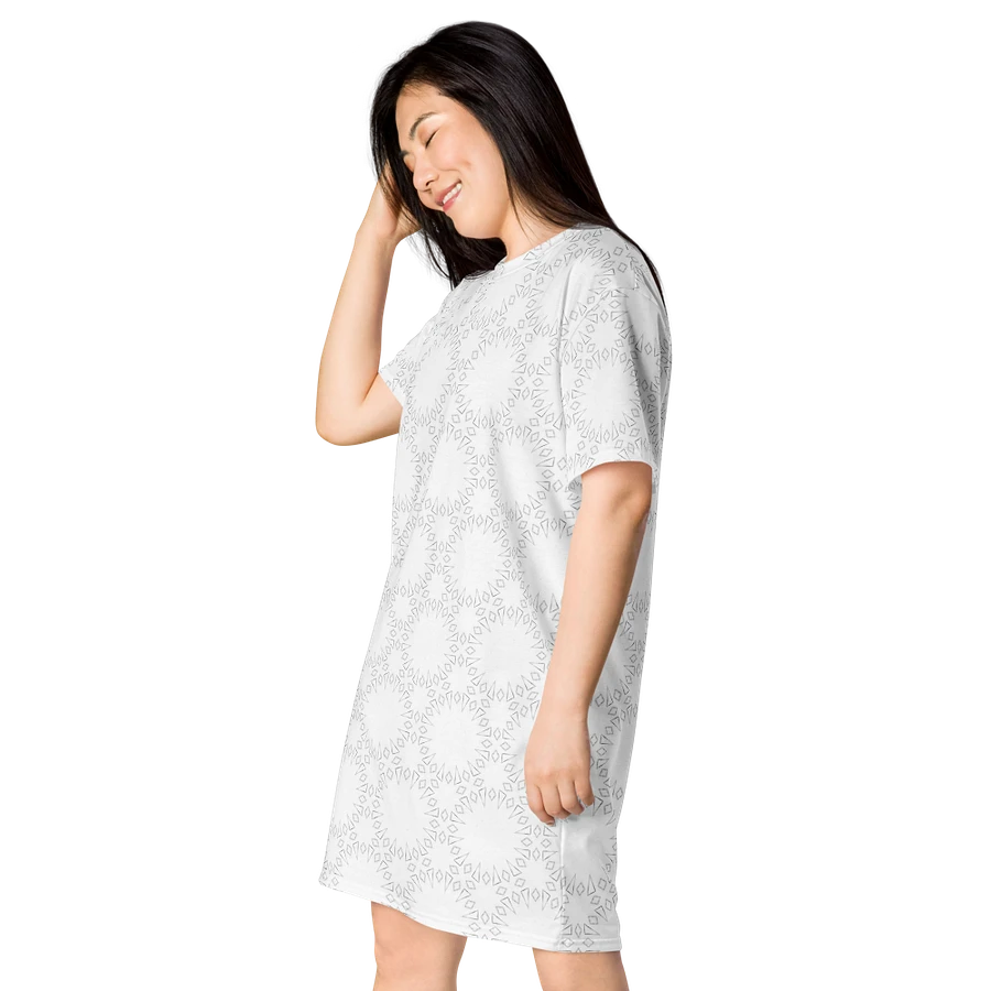 Abstract Pale Monochrome Shapes T Shirt Dress product image (6)