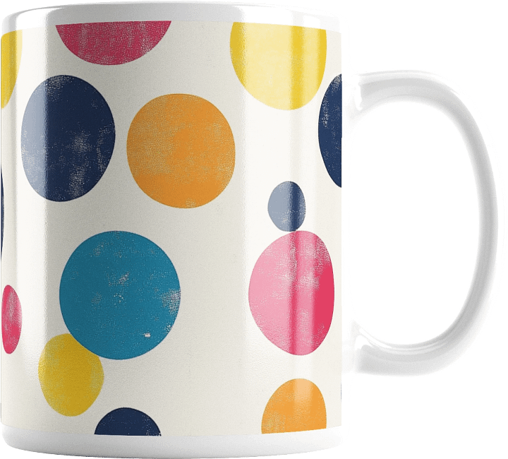 Polka Dot Illusion Vintage Retro Glossy Coffee Mug product image (2)