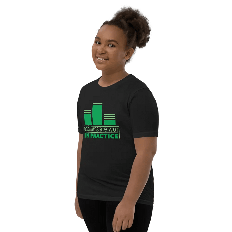 Podiums Are Won In Practice Kids Tee: Green product image (11)