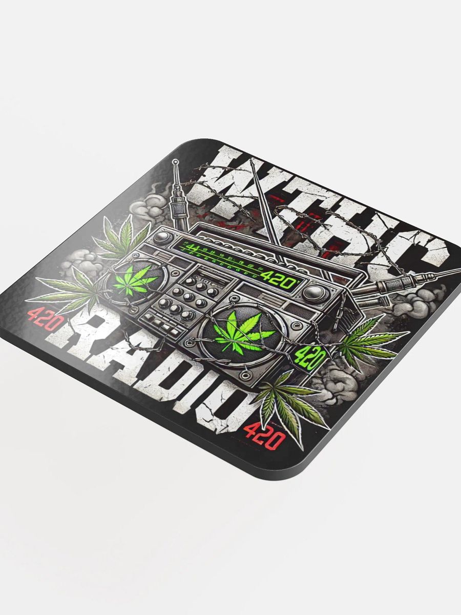 Da WTHC Radio Cannabis Boombox Coaster product image (4)
