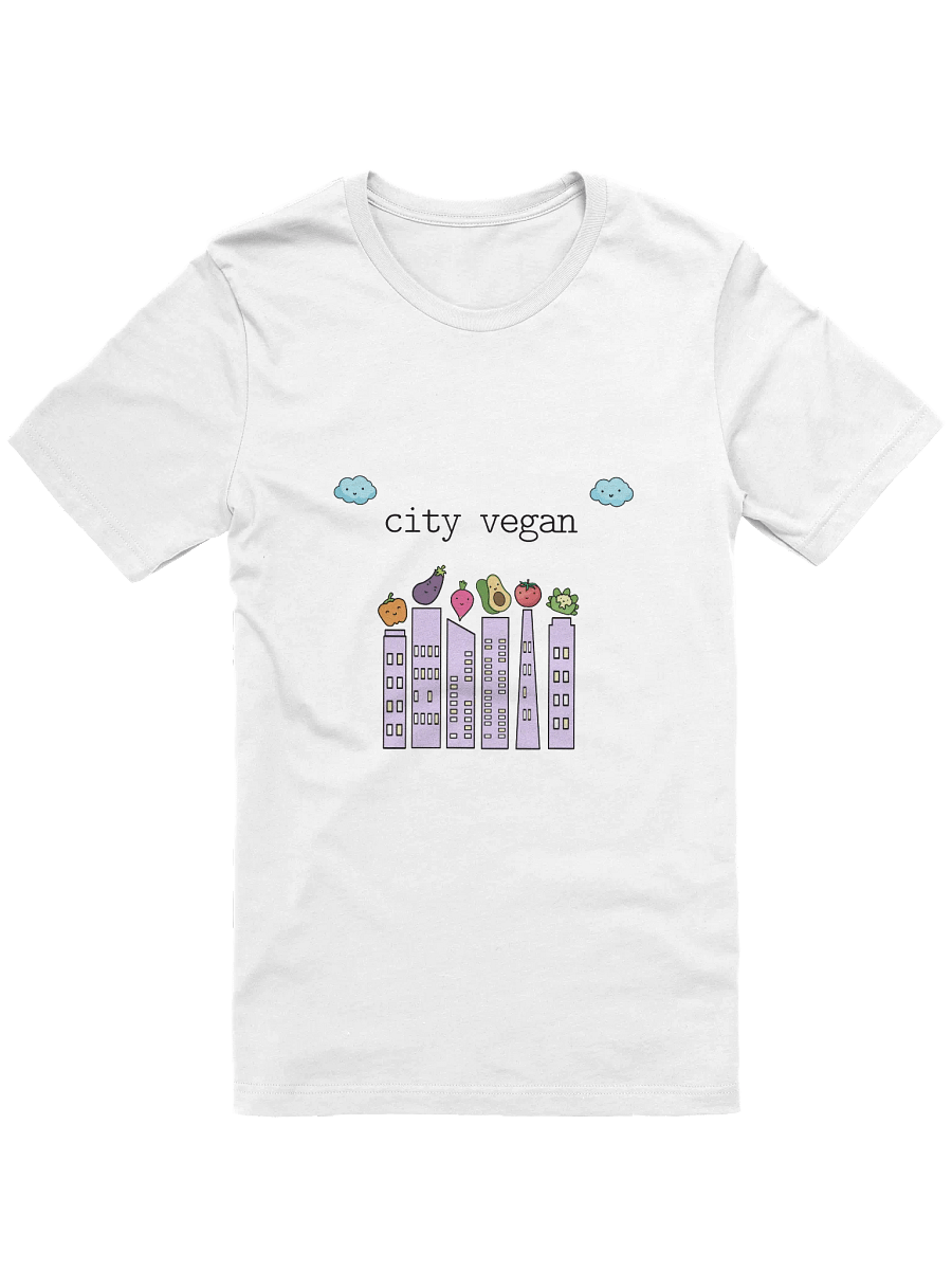 “City Vegan” Unisex White T-Shirt product image (1)