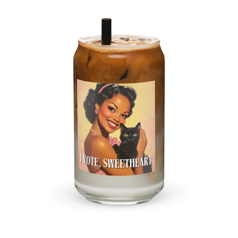 I Vote Sweetheart 2 Can-Shaped Glass product image (3)