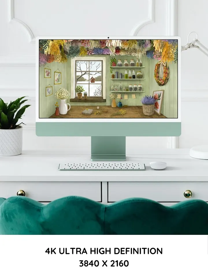 Dried Flowers in the Winter Wallpaper and Animated Screensaver product image (1)