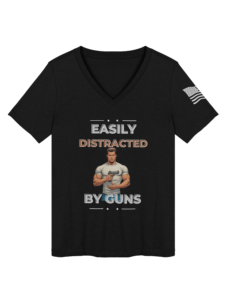 Easily Distracted by Guns - Woman's T-Shirt product image (3)