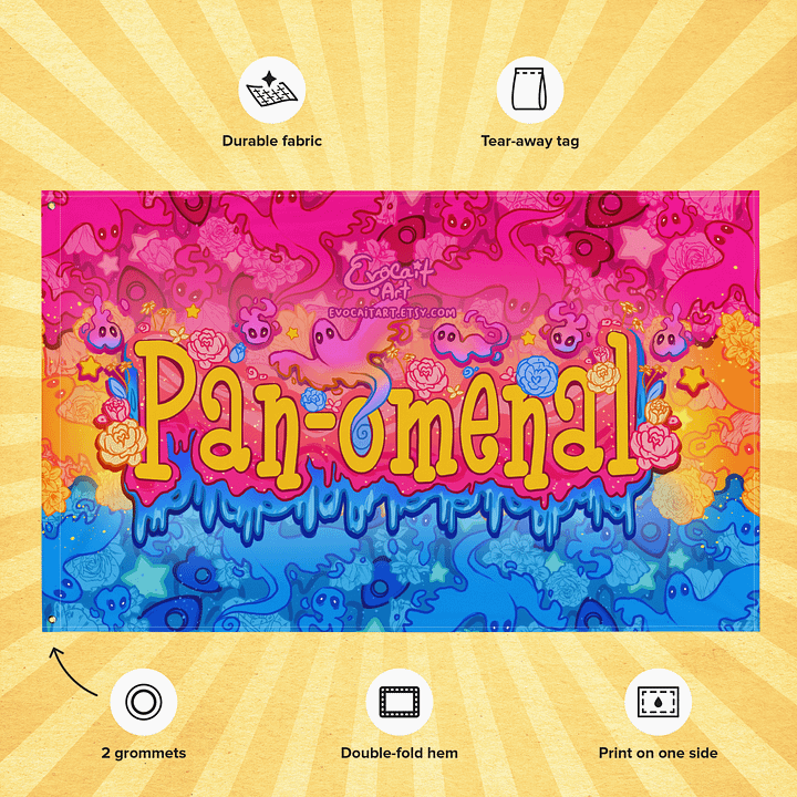 Spooky Ghost Pansexual Pride Flag - "Pan-omenal" product image (2)