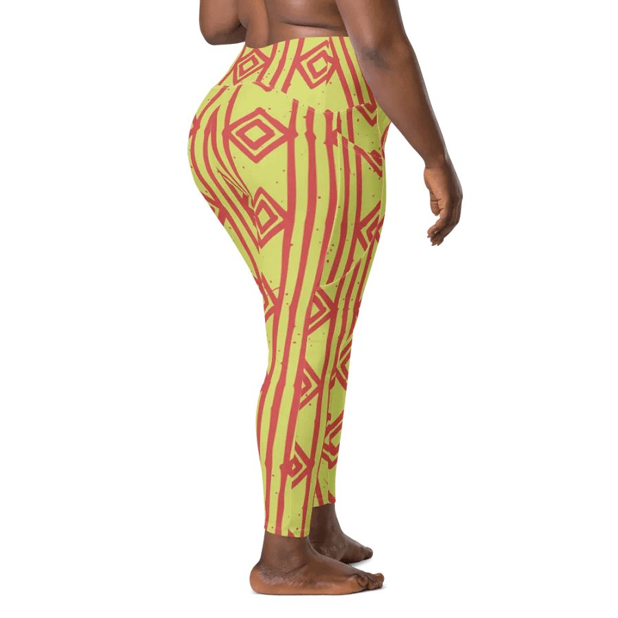 Leggings with Pockets – Hand-Drawn Style Ethnic Pattern for Unique Comfort product image (11)