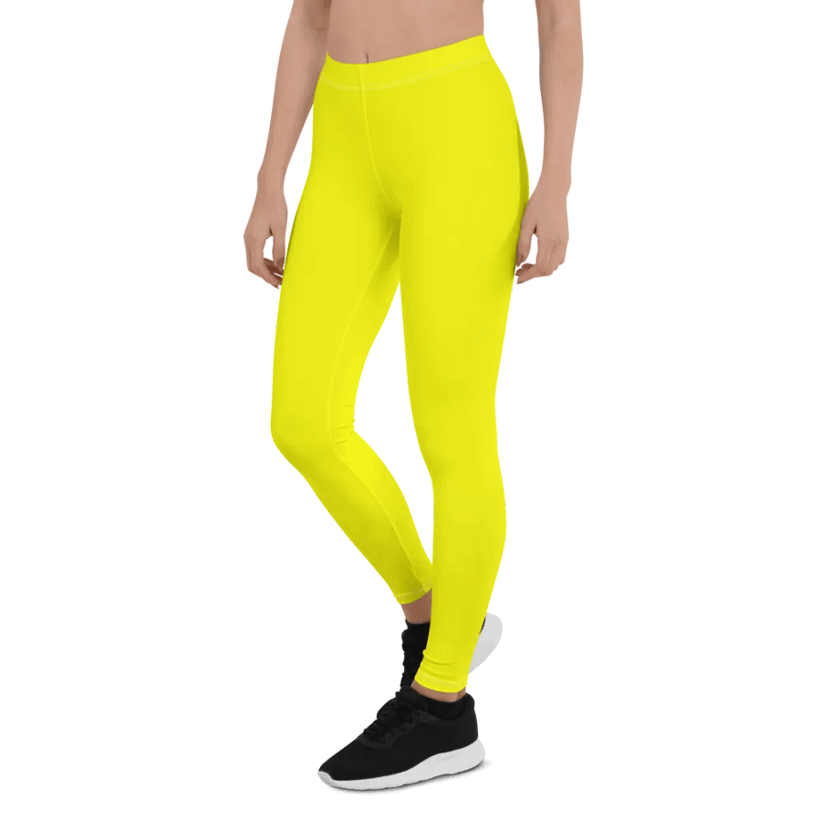 Bright Yellow Leggings Activewear Tights product image (3)
