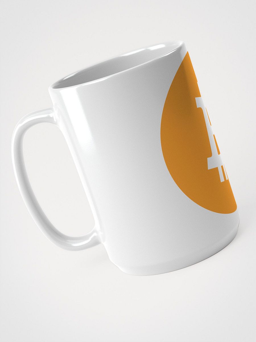 Bitcoin Symbol White Glossy Mug product image (3)