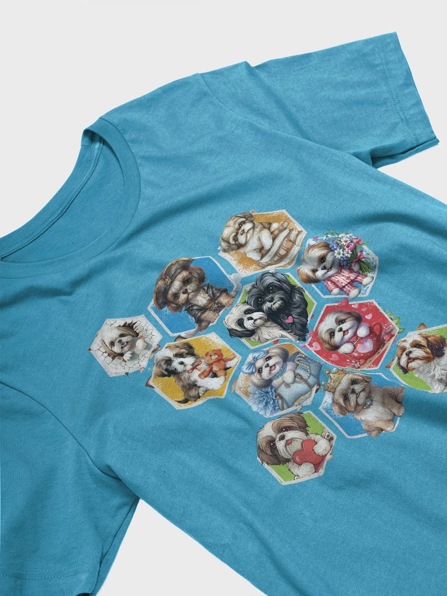 Funny Cute Shih Tzu in Cubes for Anyone Who Loves Their Dog T-Shirt product image (5)