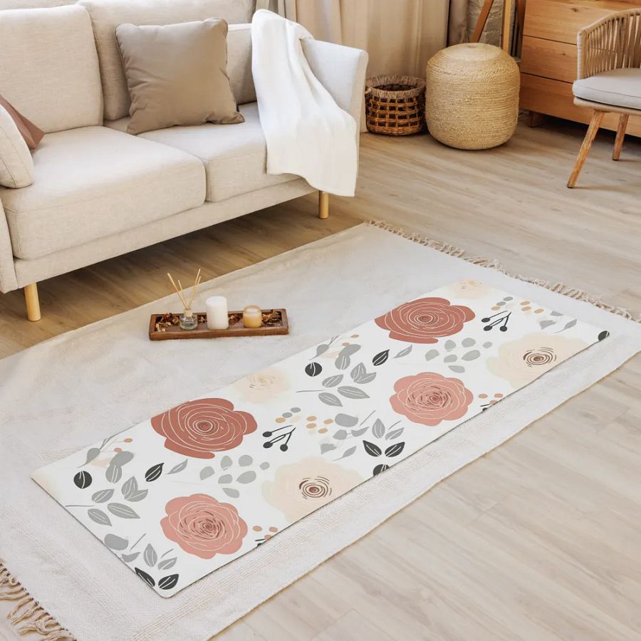 Antique Rose Doodle Yoga Mat product image (8)