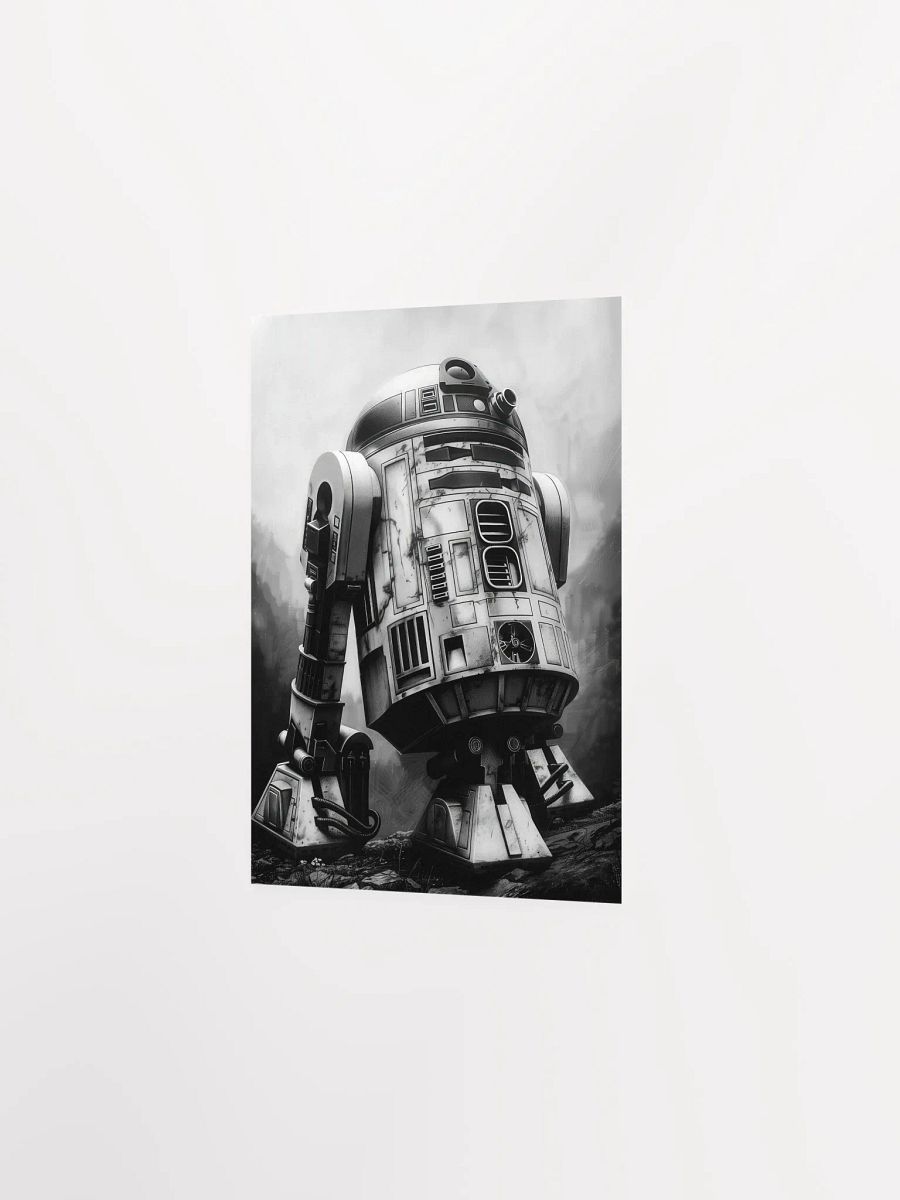 Vibrant Black and White Matte R2D2 Poster product image (3)