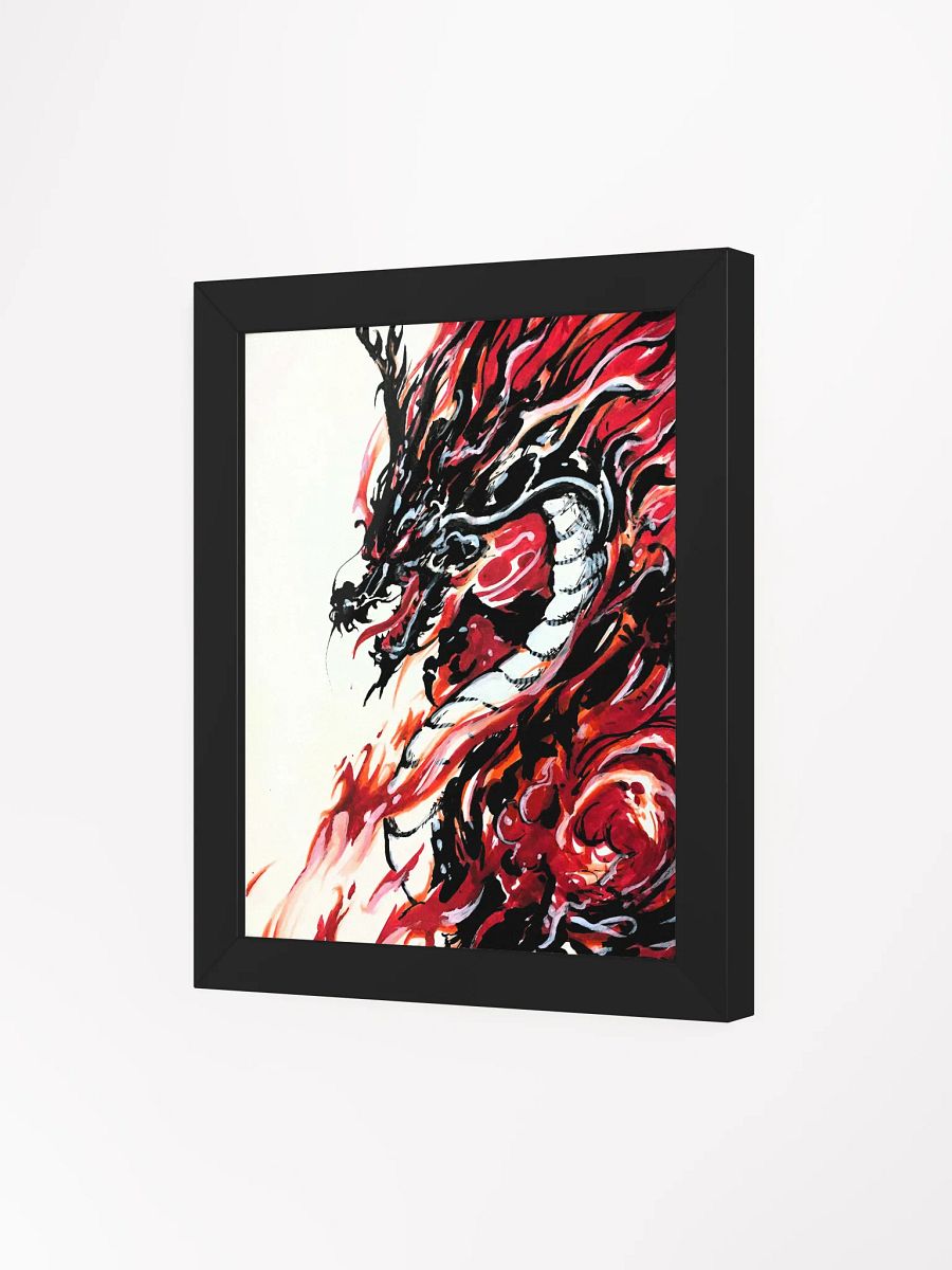 Black Red & White Dragon Print Framed product image (3)