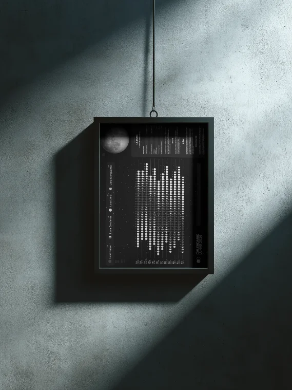 Calendario de pared de las fases lunares de 2026 product image (1)