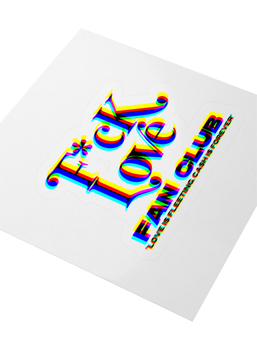F**K Love Fan Club Kiss Cut Stickers product image (7)