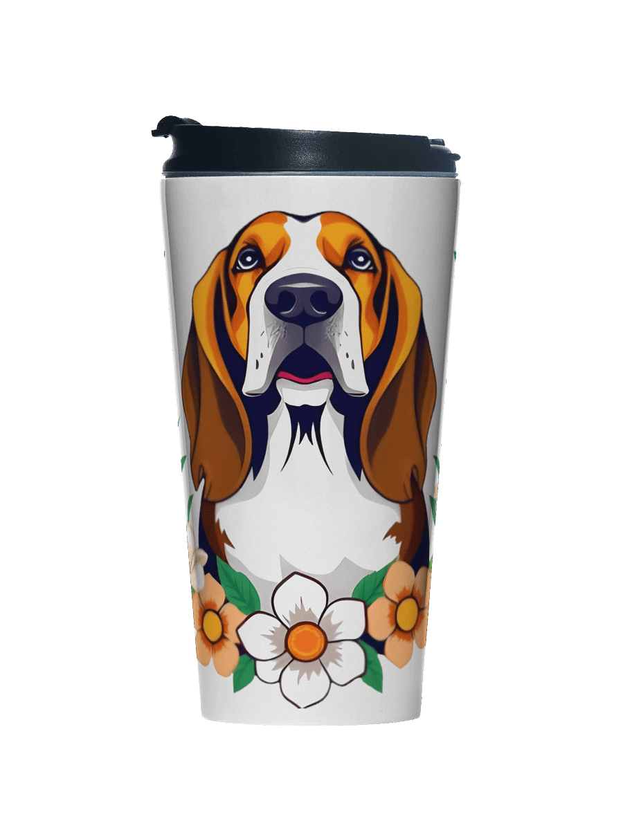 Floral Beagle Dog Travel Mug product image (1)